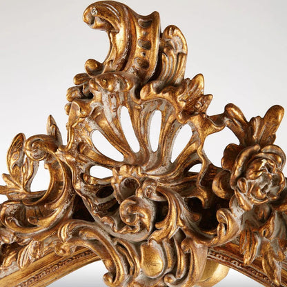 Grand miroir rectangulaire à moulures dorées 104x185