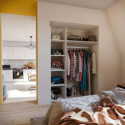 Kit dressing 1 colonne ajustable Pole décor blanc