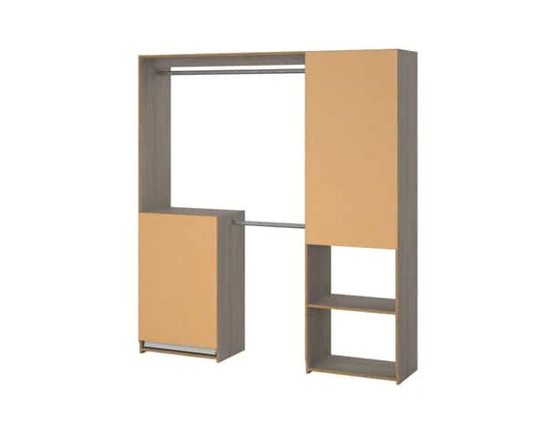 Kit dressing Karisma imitation chêne H. 200 x L. 180 x P. 40 cm