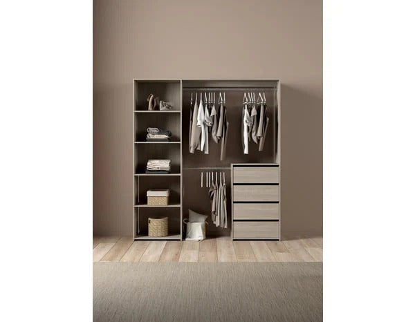 Kit dressing Karisma imitation chêne H. 200 x L. 180 x P. 40 cm