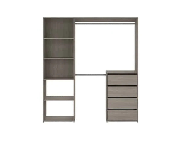 Kit dressing Karisma imitation chêne H. 200 x L. 180 x P. 40 cm